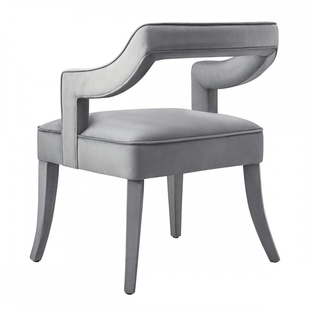 TOV Furniture Tiffany Gray Velvet Chair