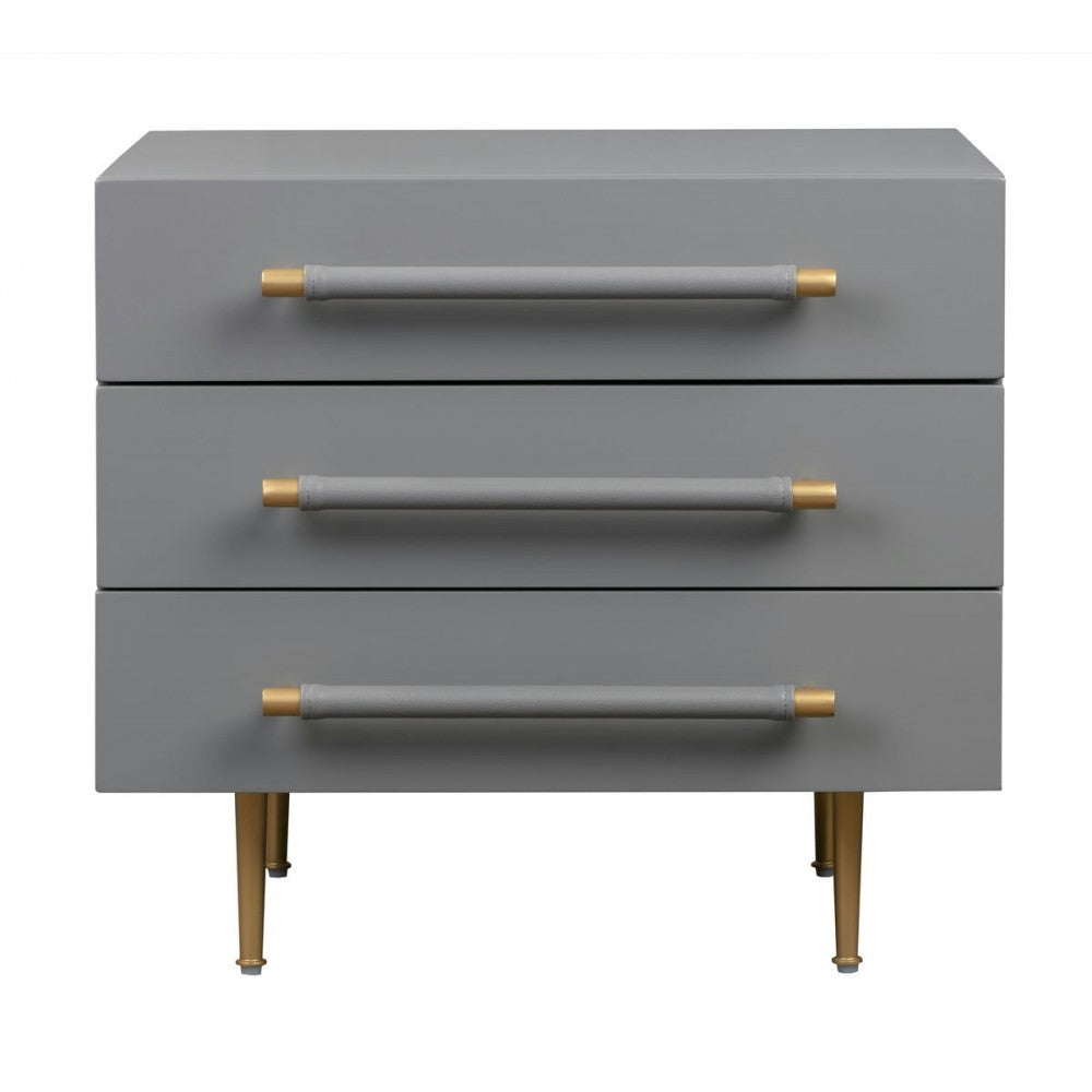 TOV Furniture Trident Gray Nightstand