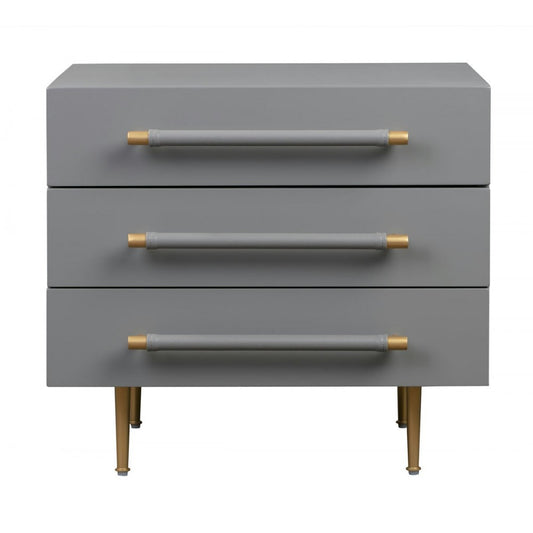 TOV Furniture Trident Gray Nightstand