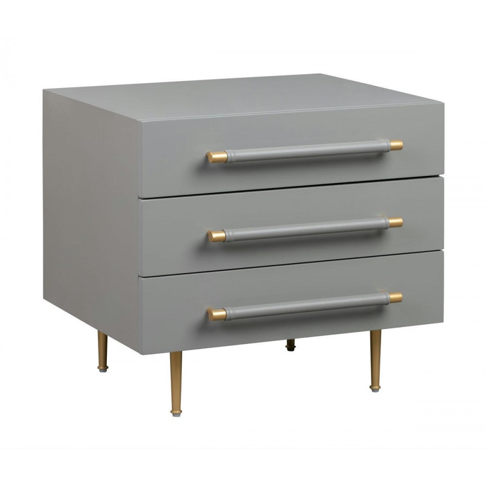 TOV Furniture Trident Gray Nightstand