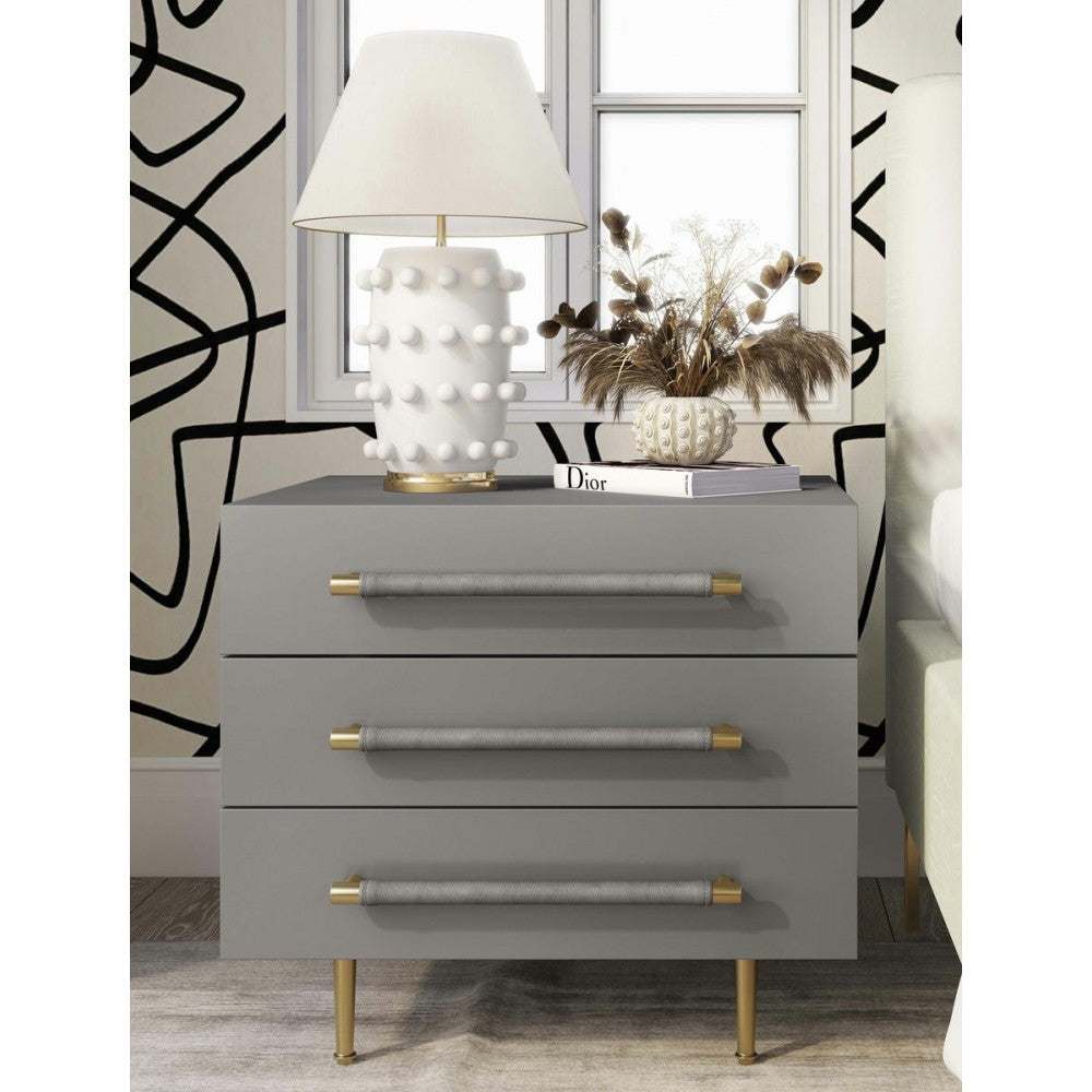 TOV Furniture Trident Gray Nightstand