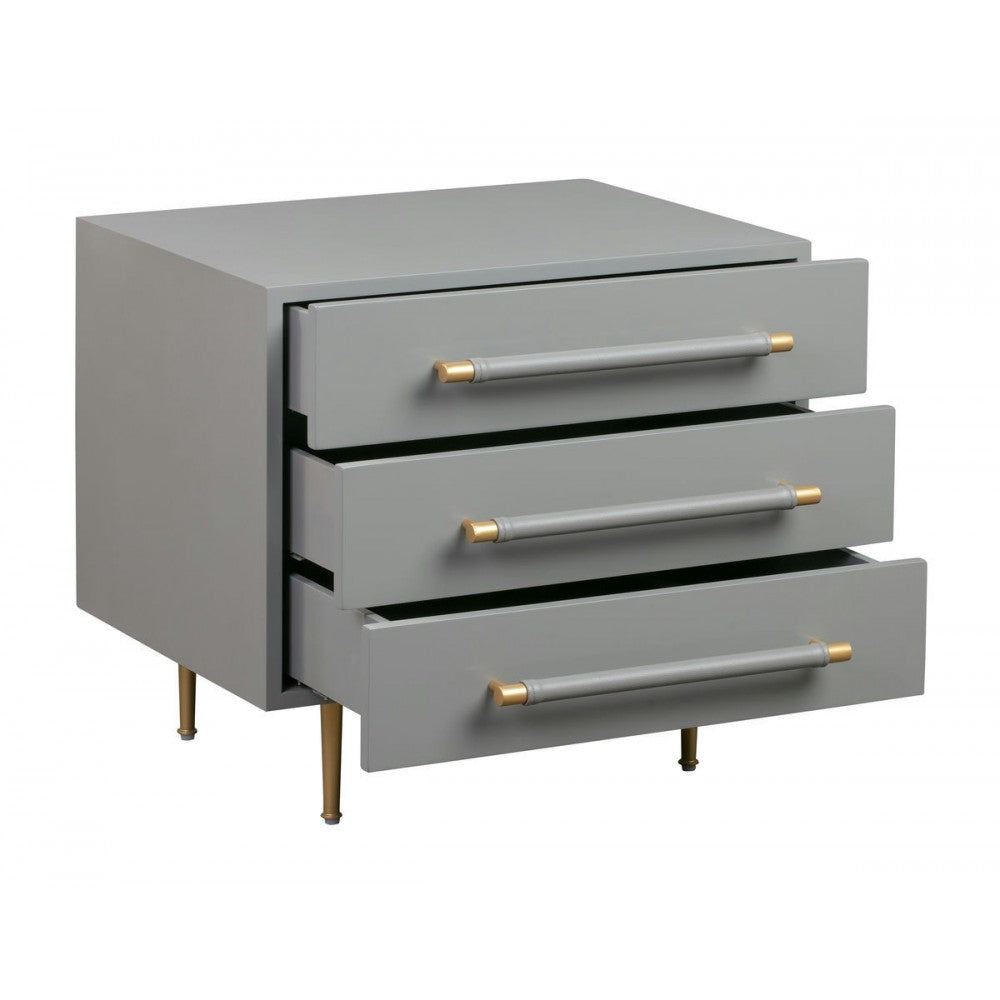 TOV Furniture Trident Gray Nightstand