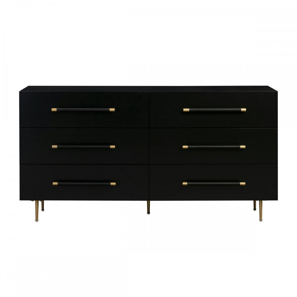 TOV Furniture Trident Black 6 Drawer Dresser