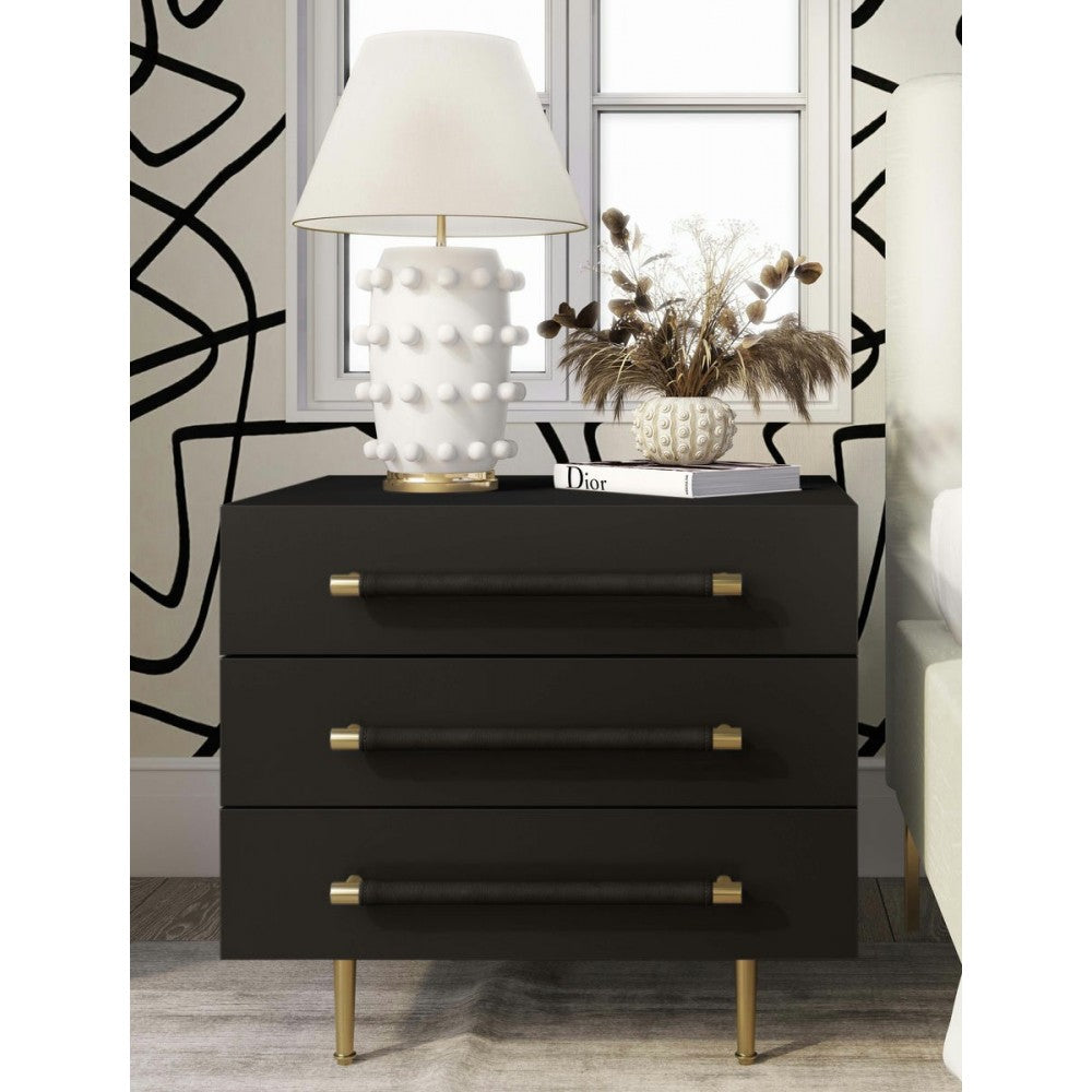 TOV Furniture Trident Black Nightstand