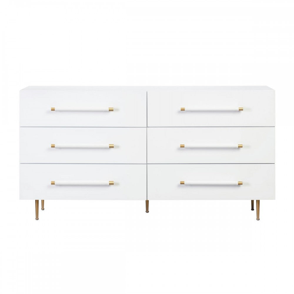 TOV Furniture Trident White 6 Drawer Dresser