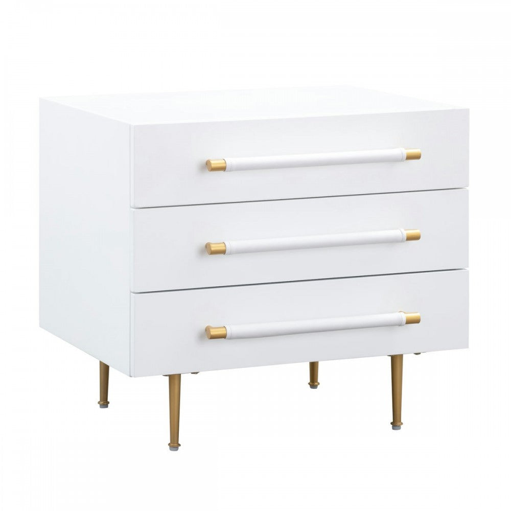 TOV Furniture Trident White Nightstand