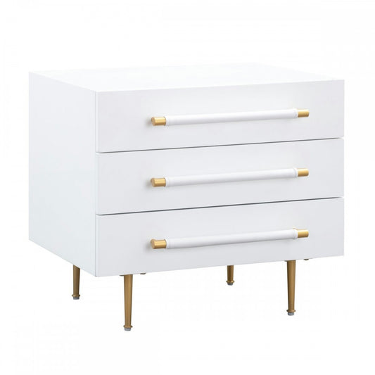 TOV Furniture Trident White Nightstand