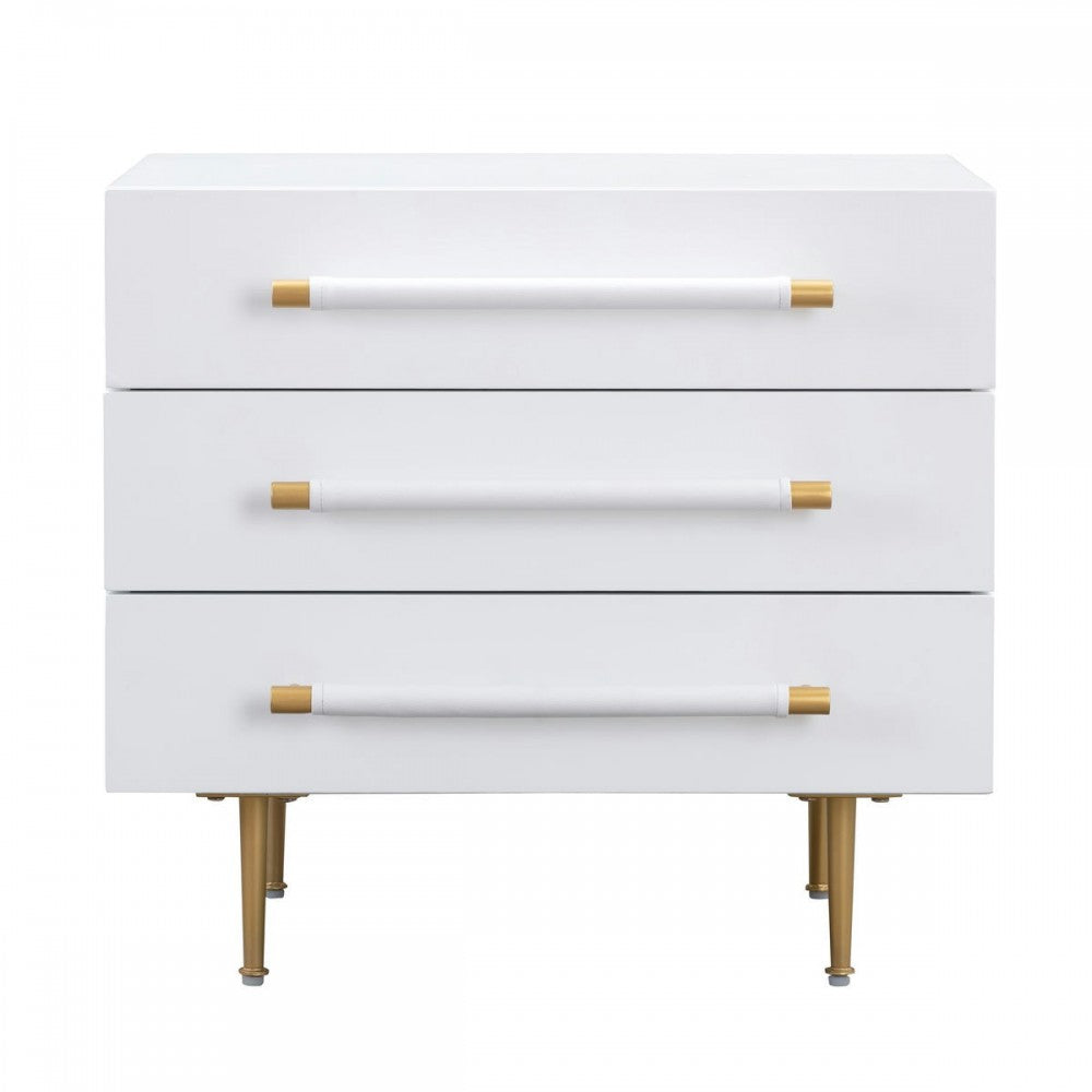 TOV Furniture Trident White Nightstand