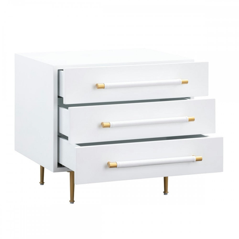 TOV Furniture Trident White Nightstand