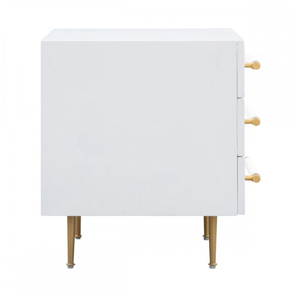 TOV Furniture Trident White Nightstand