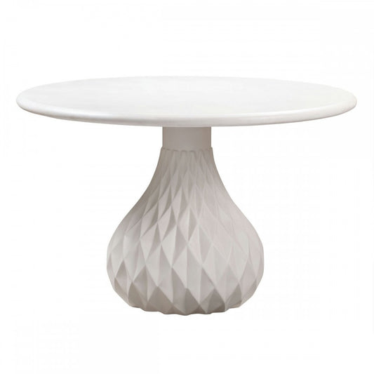 TOV Furniture Tulum Ivory Concrete Dining Table