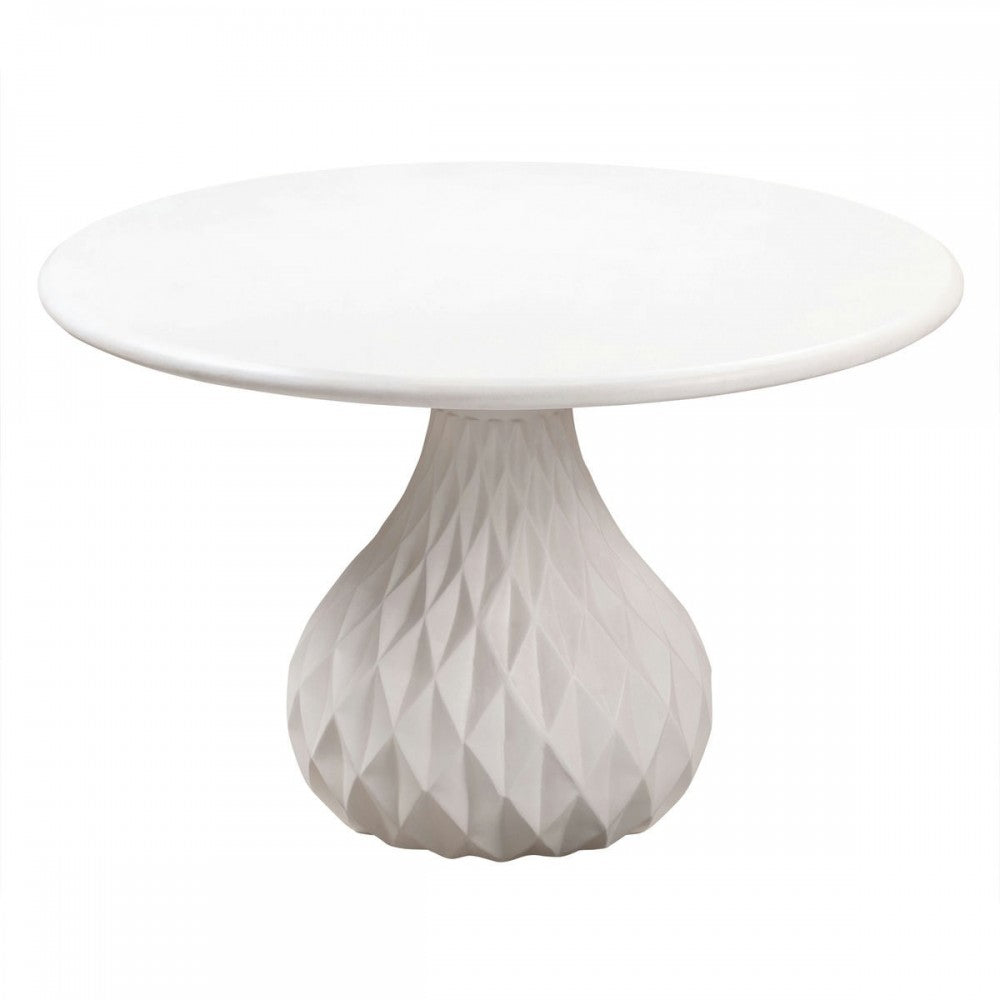 TOV Furniture Tulum Ivory Concrete Dining Table