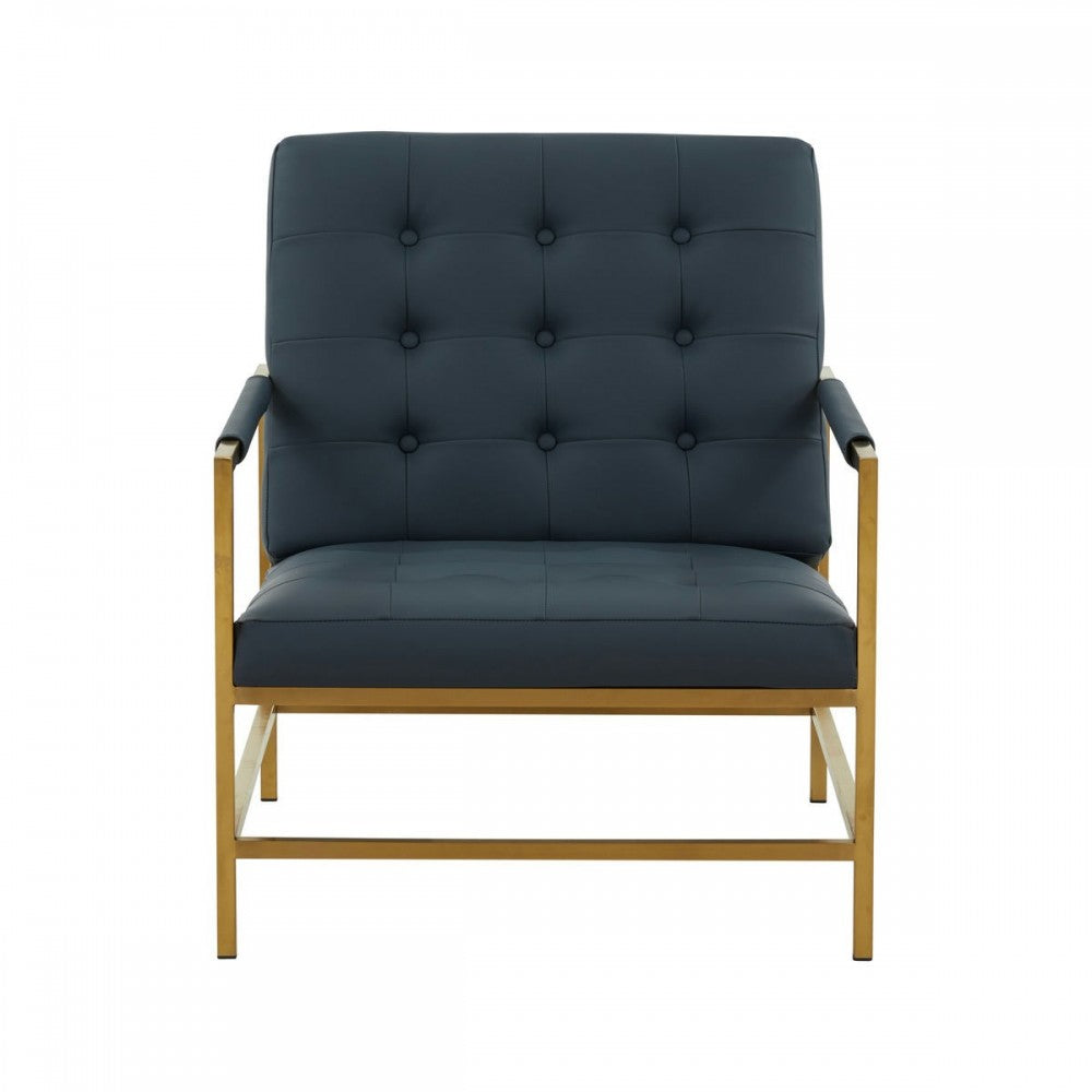 TOV Furniture Van Charcoal Vegan Leather Accent Chair