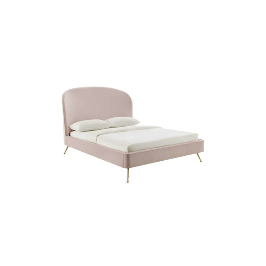 TOV Furniture Vivi Blush Velvet Bed in King