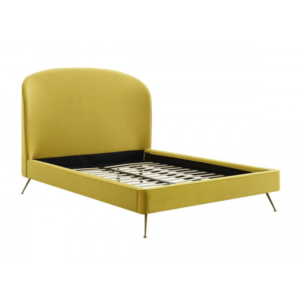 TOV Furniture Vivi Burnt Gold Velvet Bed in Queen