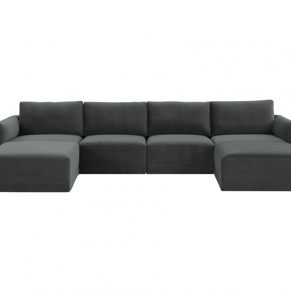 TOV Furniture Willow Charcoal Modular U Sectional