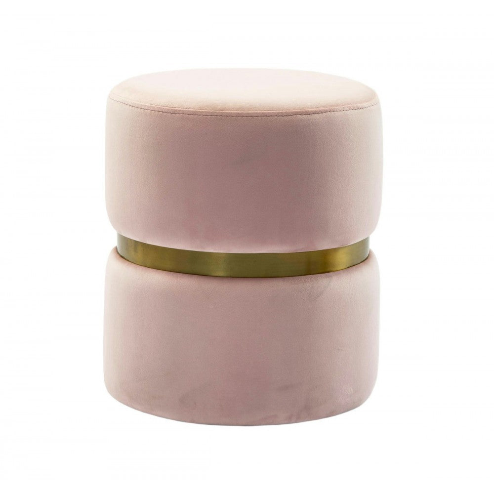 TOV Furniture Yamma Blush Velvet Ottoman
