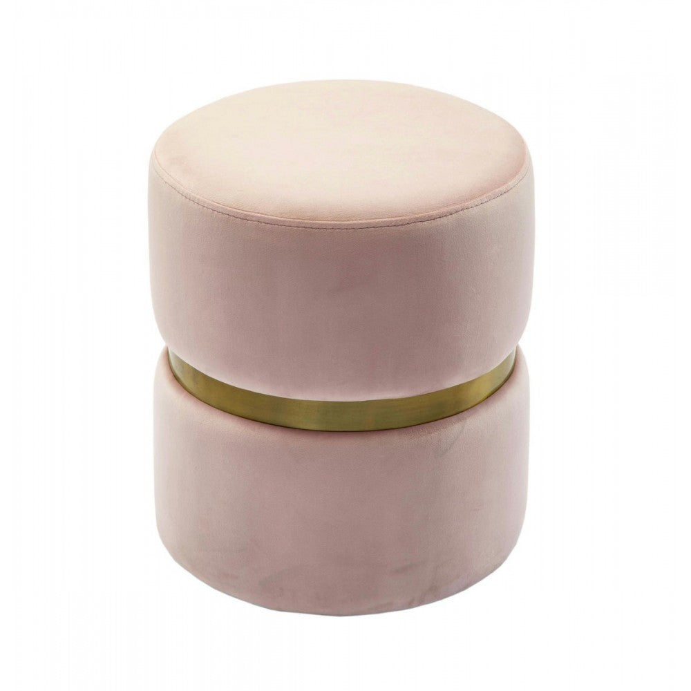 TOV Furniture Yamma Blush Velvet Ottoman
