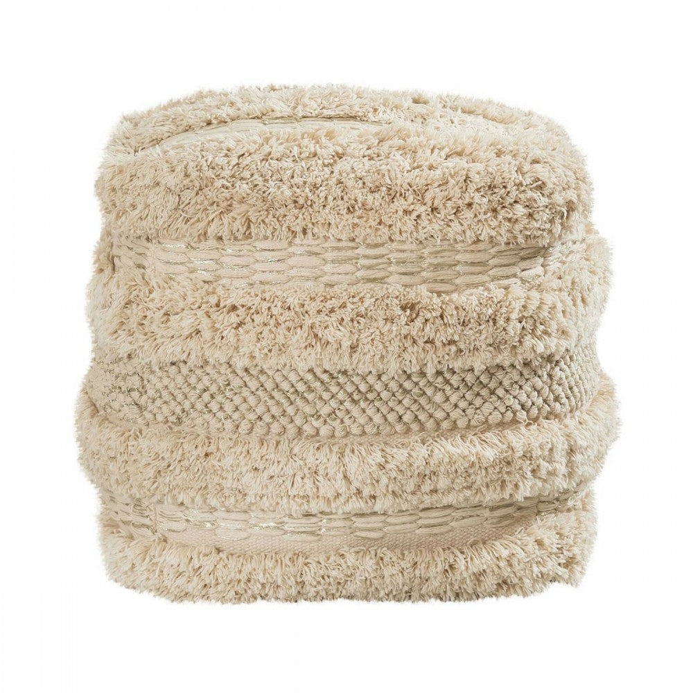 TOV Furniture Yorba Cotton  Pouf