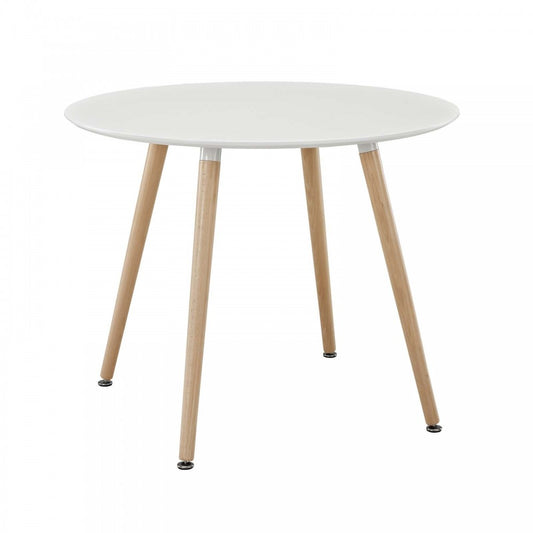 Track Round Dining Table, White