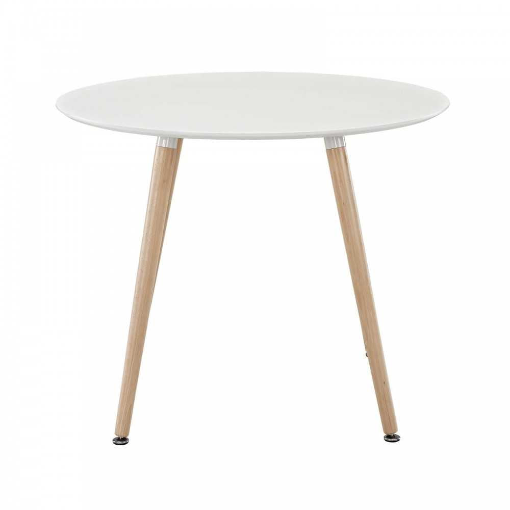 Track Round Dining Table, White