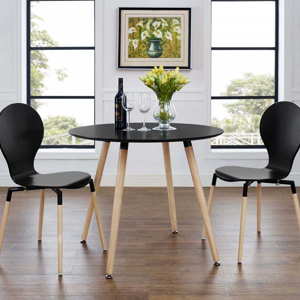 Track Round Dining Table, Black