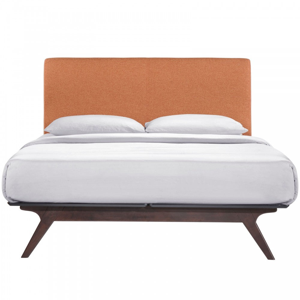 Tracy 2 Piece Queen Bedroom Set, Cappuccino Orange