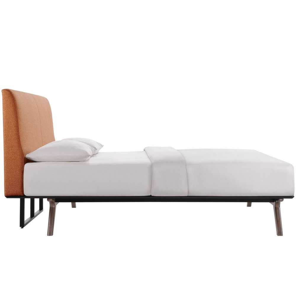 Tracy 2 Piece Queen Bedroom Set, Cappuccino Orange