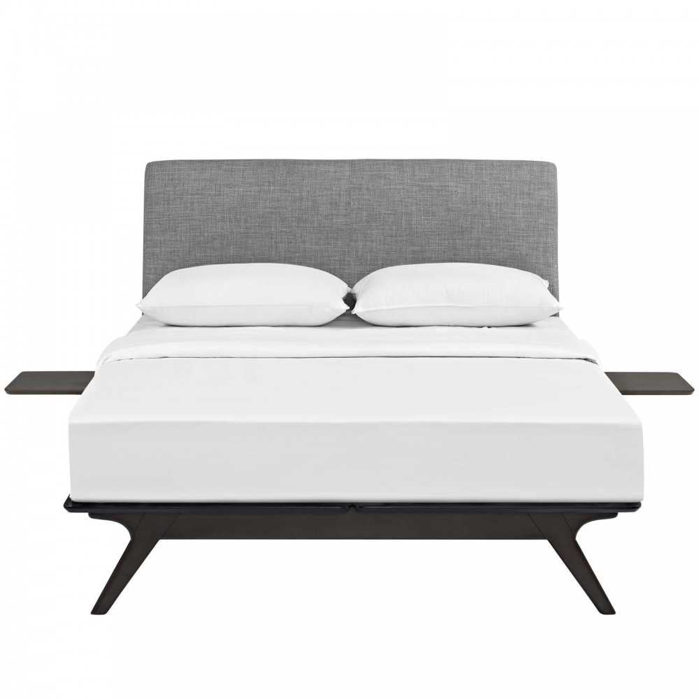 Tracy 3 Piece Queen Bedroom Set, Cappuccino Gray