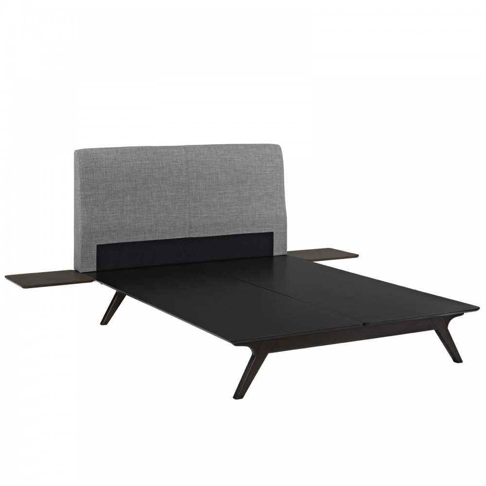 Tracy 3 Piece Queen Bedroom Set, Cappuccino Gray