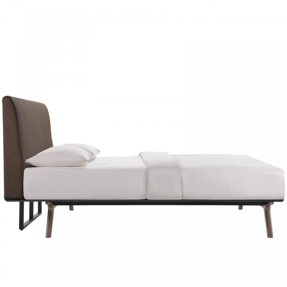 Tracy 5 Piece Queen Bedroom Set, White, MOD-5340-CAP-BRN-SET