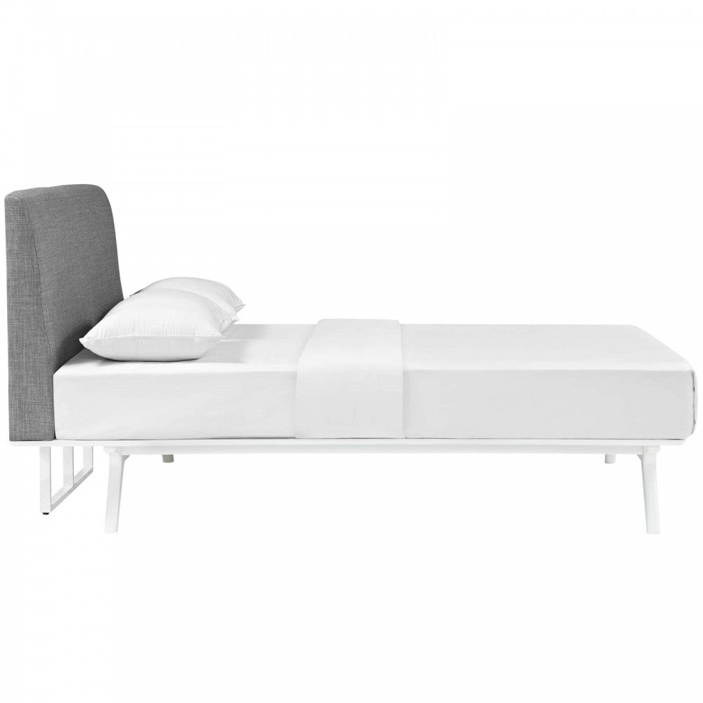 Tracy King Bed, White