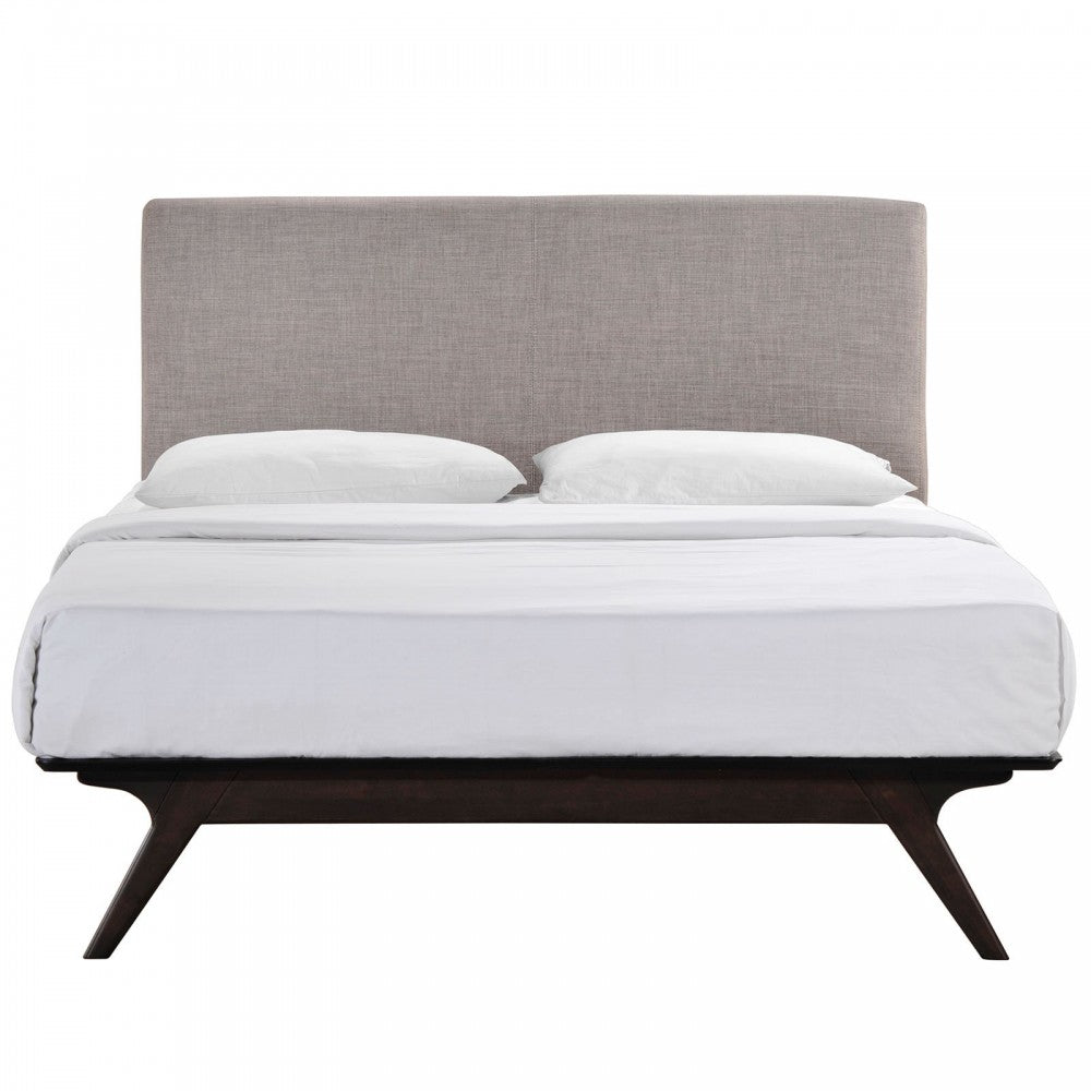 Tracy King Bed, Cappuccino Gray