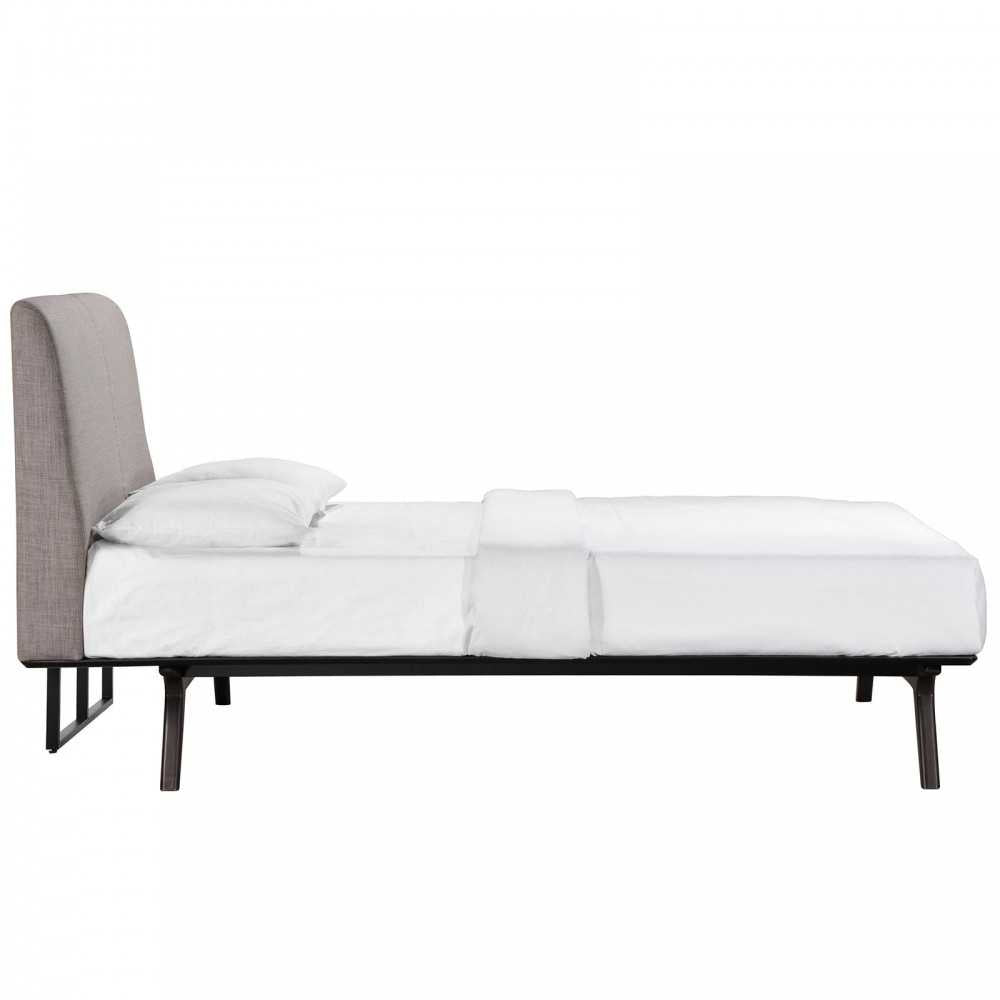 Tracy King Bed, Cappuccino Gray