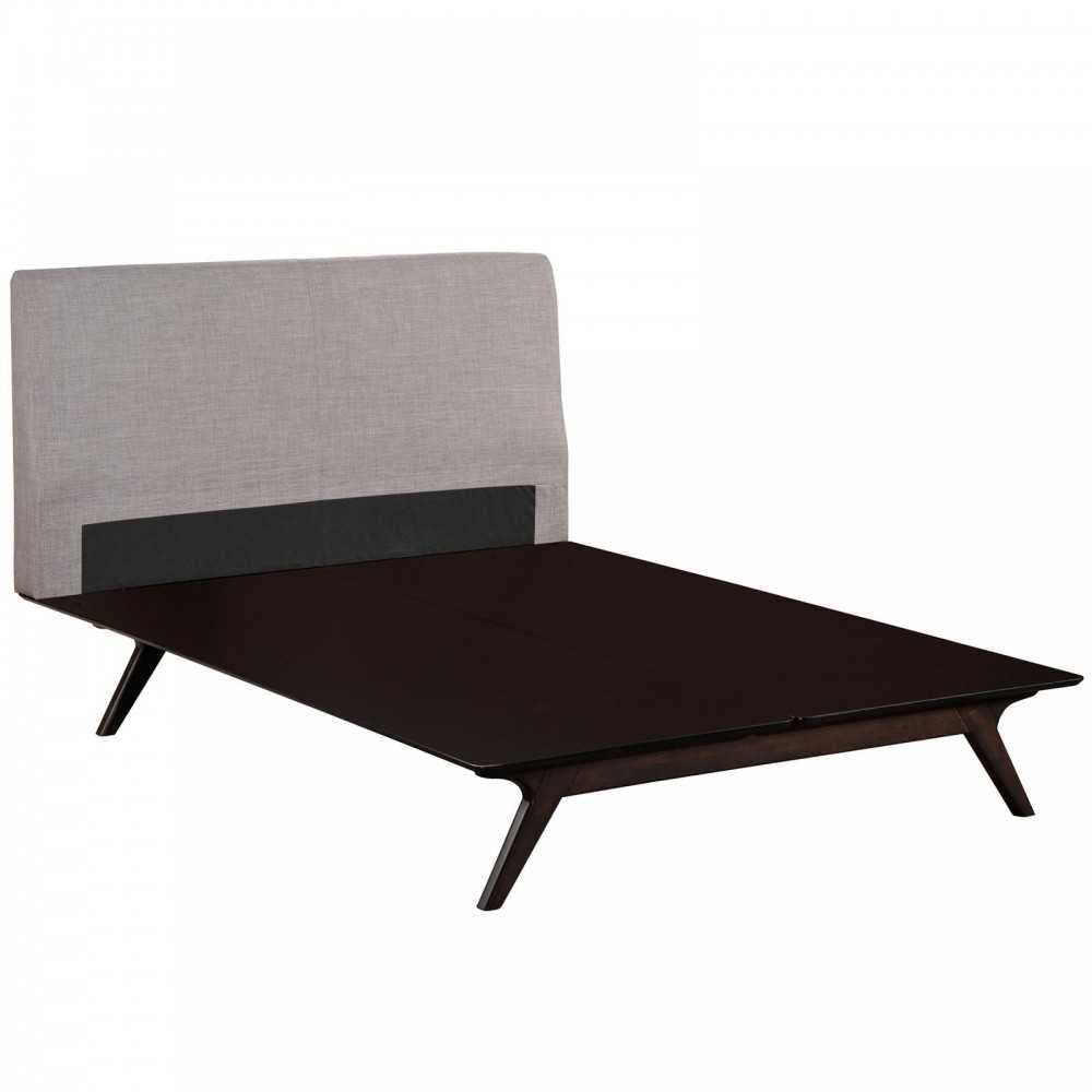 Tracy King Bed, Cappuccino Gray