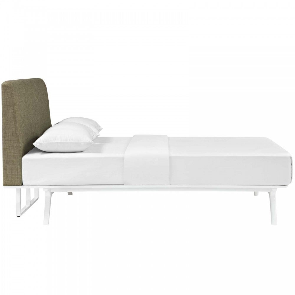 Tracy Queen Bed, White, MOD-5766-WHI-LAT