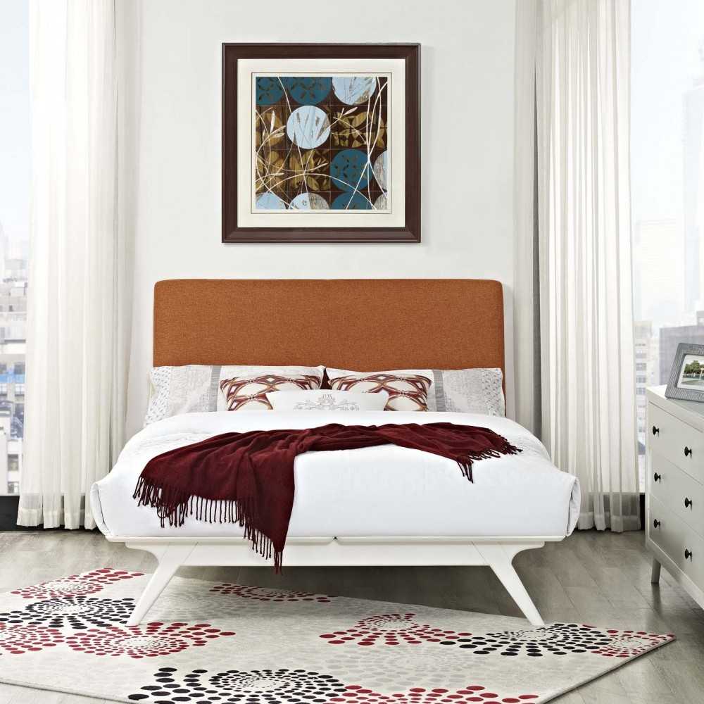 Tracy Queen Bed, White, MOD-5766-WHI-ORA