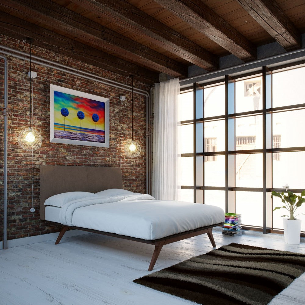 Tracy Queen Bed, Cappuccino Brown