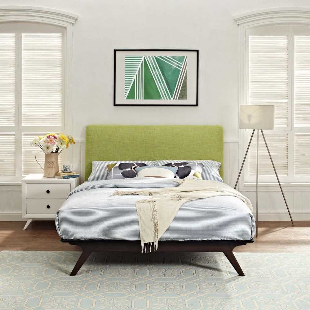 Tracy Queen Bed, Cappuccino Green