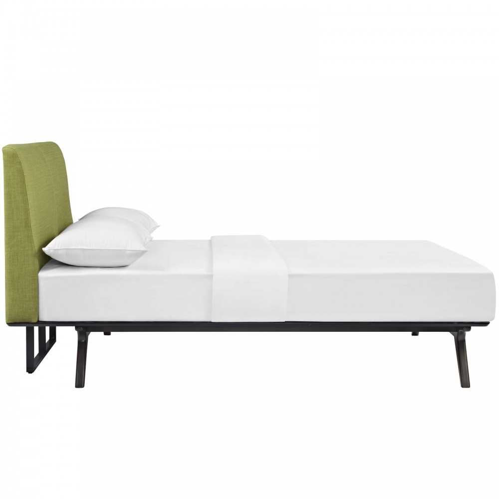 Tracy Queen Bed, Cappuccino Green