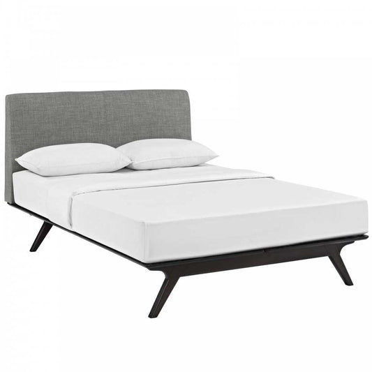 Tracy Queen Bed, Cappuccino Gray