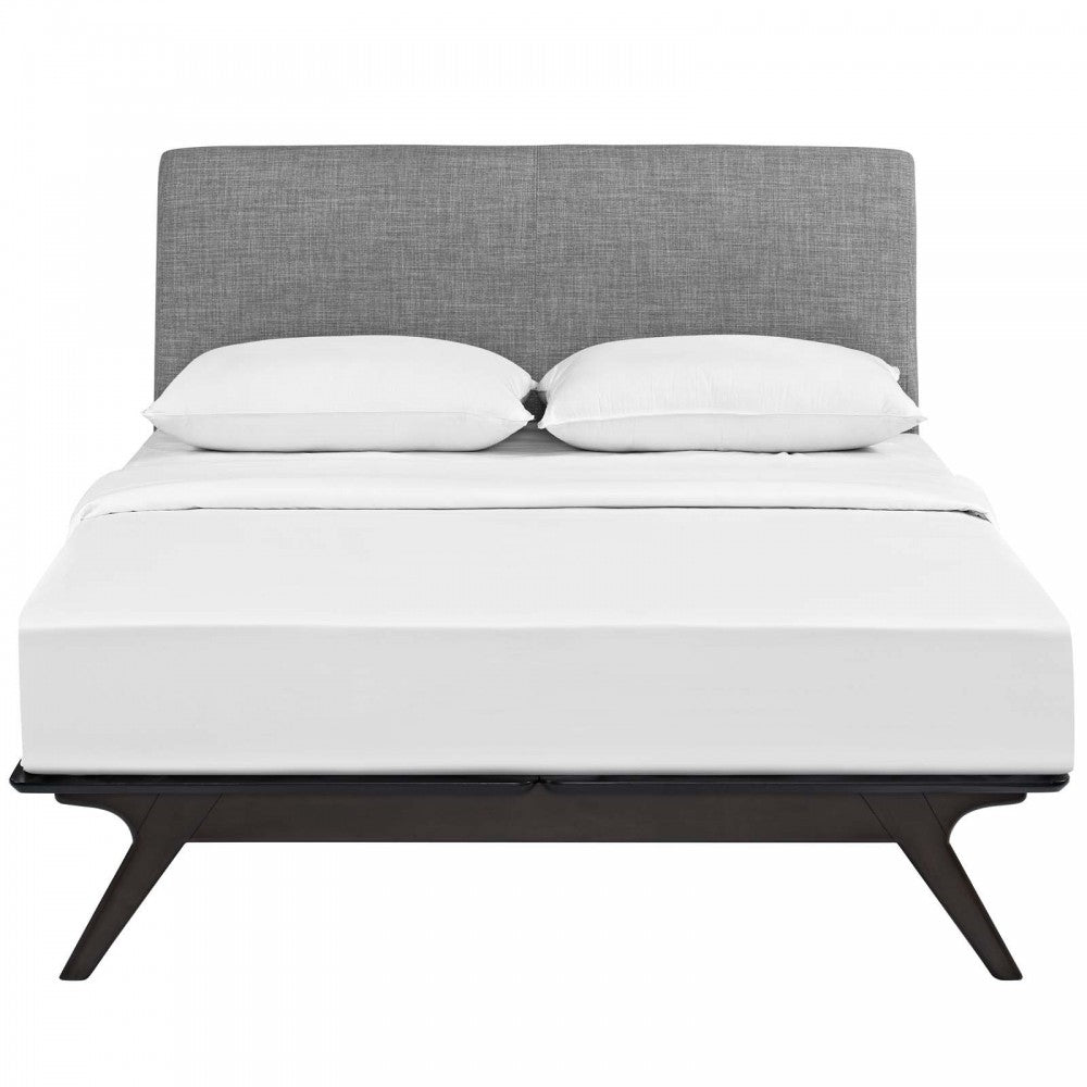 Tracy Queen Bed, Cappuccino Gray