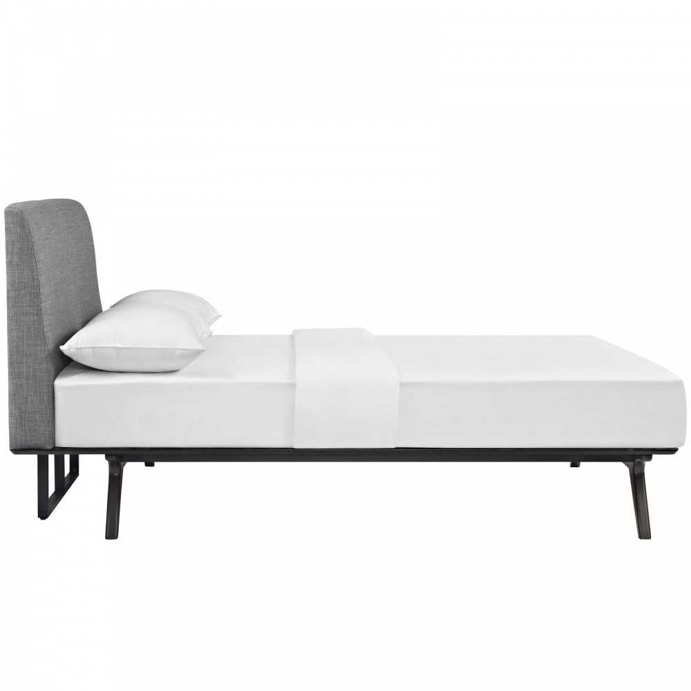 Tracy Queen Bed, Cappuccino Gray