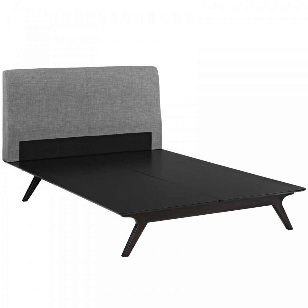 Tracy Queen Bed, Cappuccino Gray
