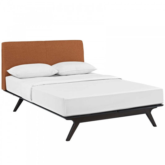 Tracy Queen Bed, Cappuccino Orange