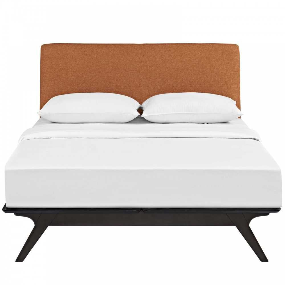 Tracy Queen Bed, Cappuccino Orange