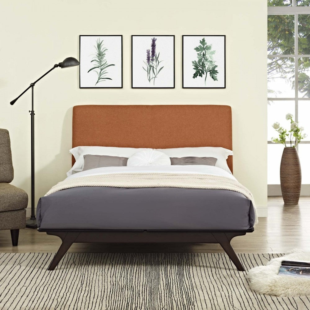 Tracy Queen Bed, Cappuccino Orange
