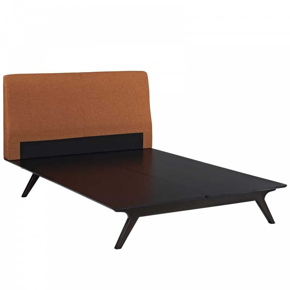 Tracy Queen Bed, Cappuccino Orange
