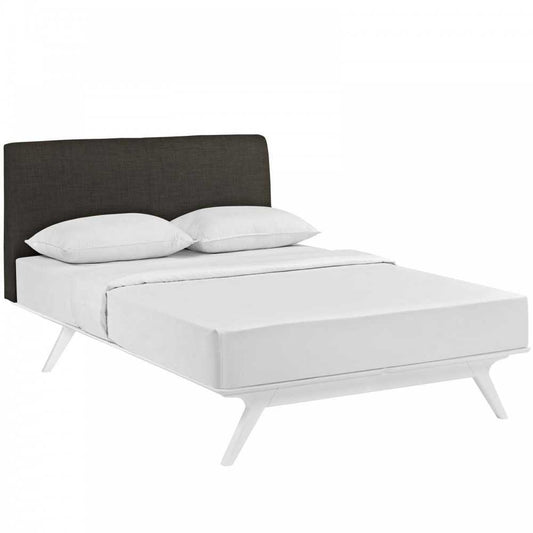 Tracy Queen Bed, White, MOD-5766-WHI-BRN