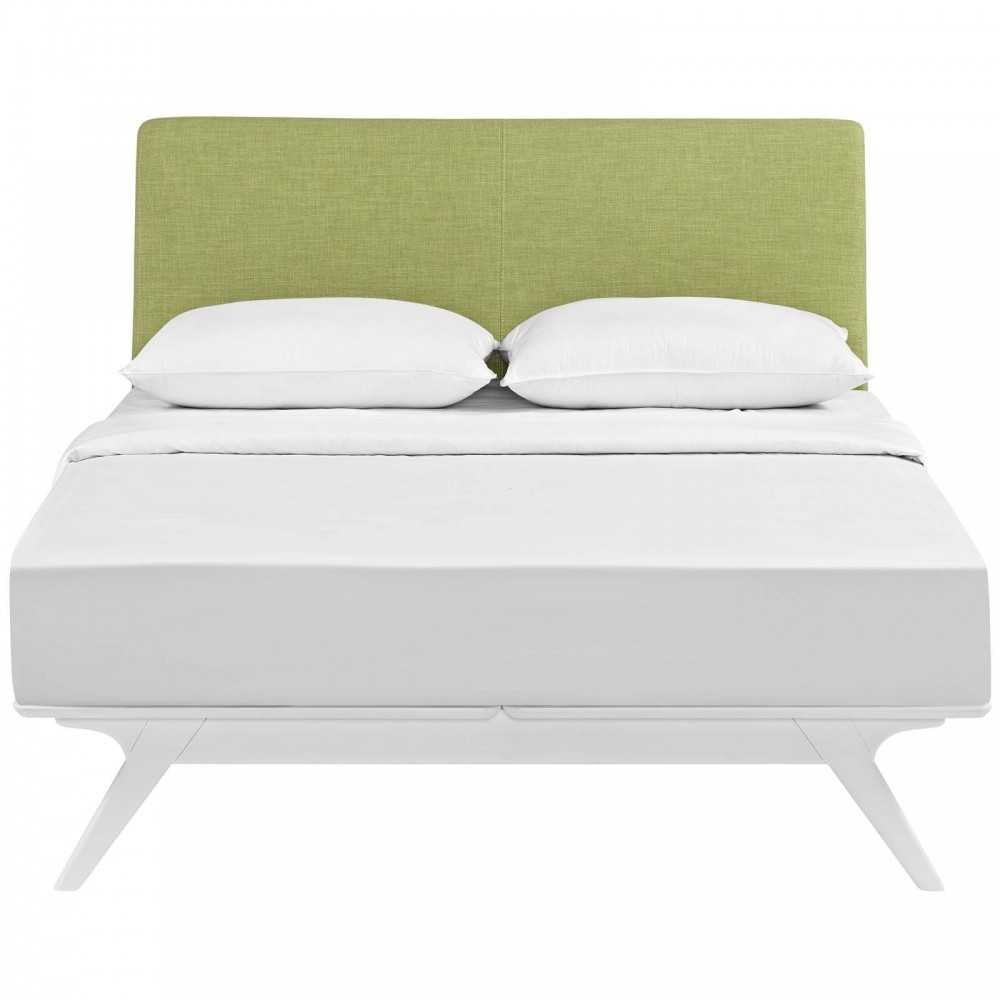 Tracy Queen Bed, White, MOD-5766-WHI-GRN